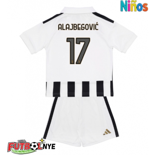 Camiseta Juventus Kerim Alajbegovic #17 Primera Equipación para niños 2026-27 manga corta (+ pantalones cortos)